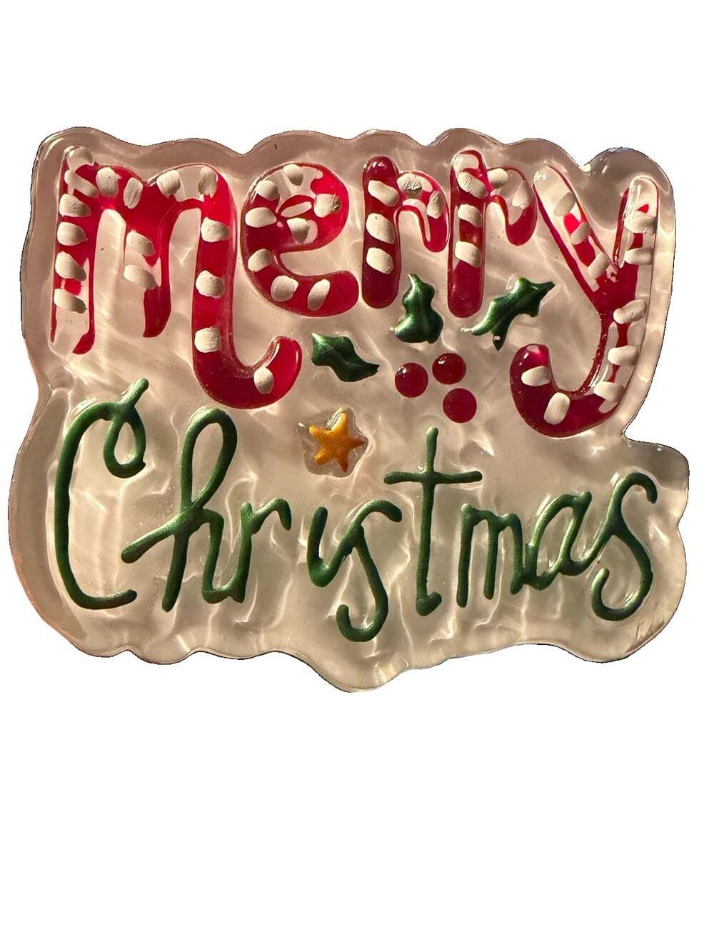 Glass Fushion Pop Ins Merry Christmas 4”X3” , Lori Siebert For Silvestri